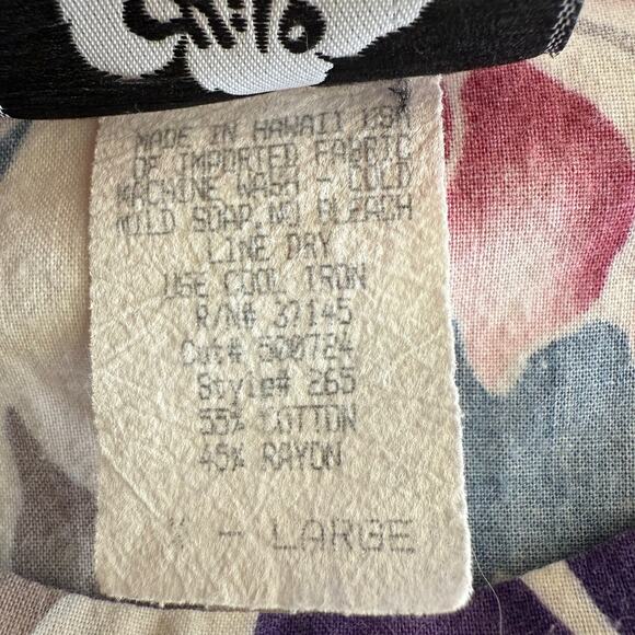 Hilo Hattie Hawaii VTG Cotton Rayon Tropical Hibiscus Top and Shorts Set XL - Picture 13 of 15